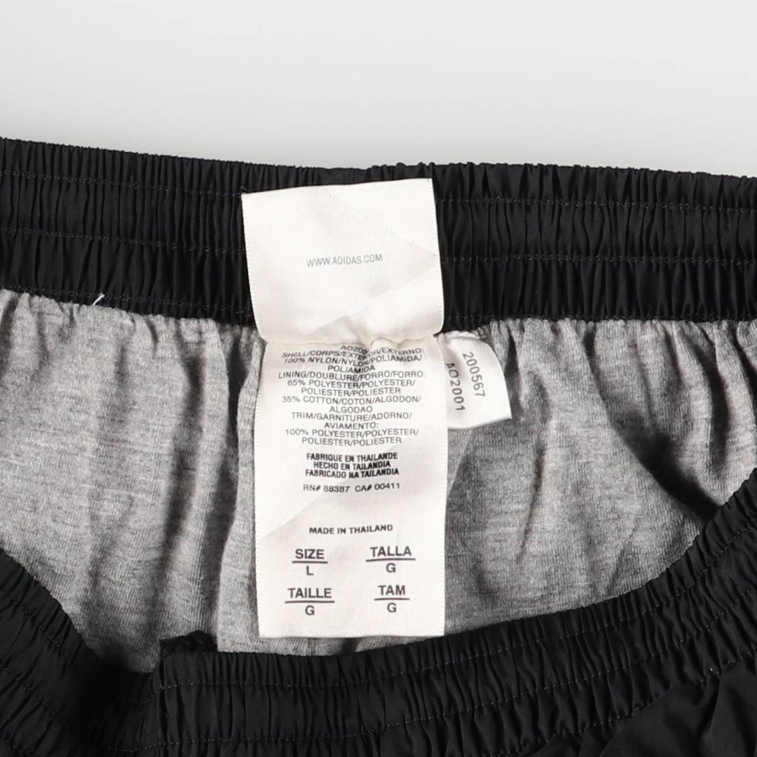 00'S Adidas nylon pants, rustling pants, men's size L Nylon black type Vintage Second Hand