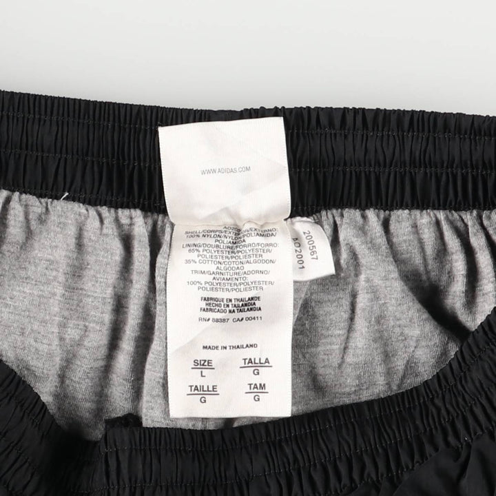 00'S Adidas nylon pants, rustling pants, men's size L Nylon black type Vintage Second Hand