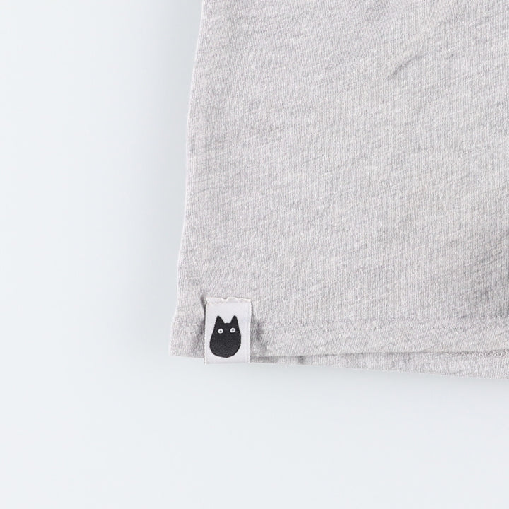MY NEIGHBOR TOTORO My Neighbor Totoro Character Ringer T-shirt Men's L size cotton gray type Vintage Second Hand