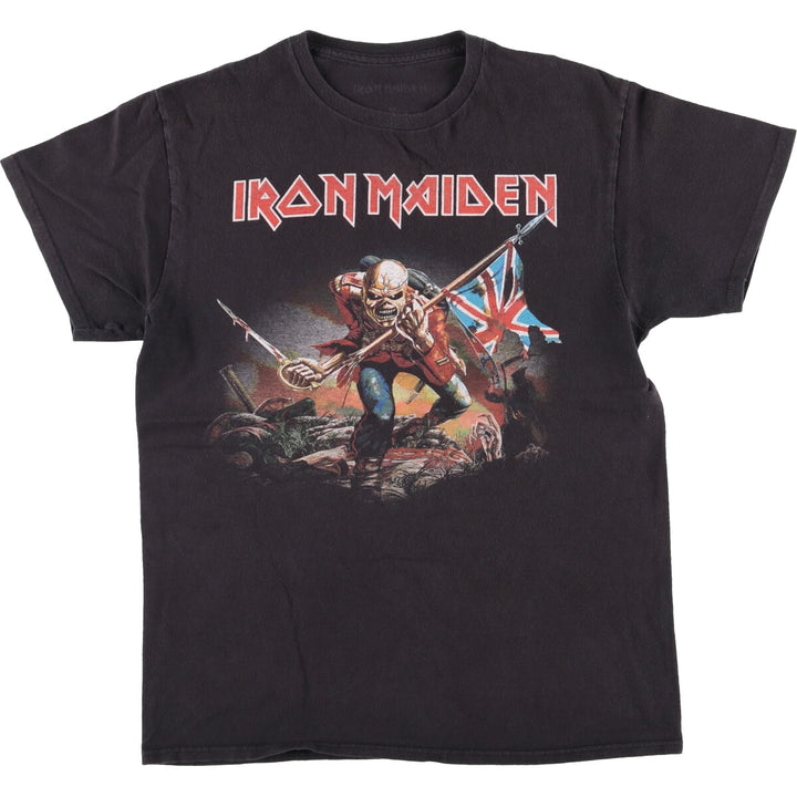 IRON MAIDEN Iron Maiden Band T-shirt Band T Men's M size cotton black type Vintage Second Hand