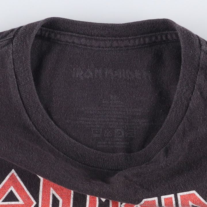 IRON MAIDEN Iron Maiden Band T-shirt Band T Men's M size cotton black type Vintage Second Hand