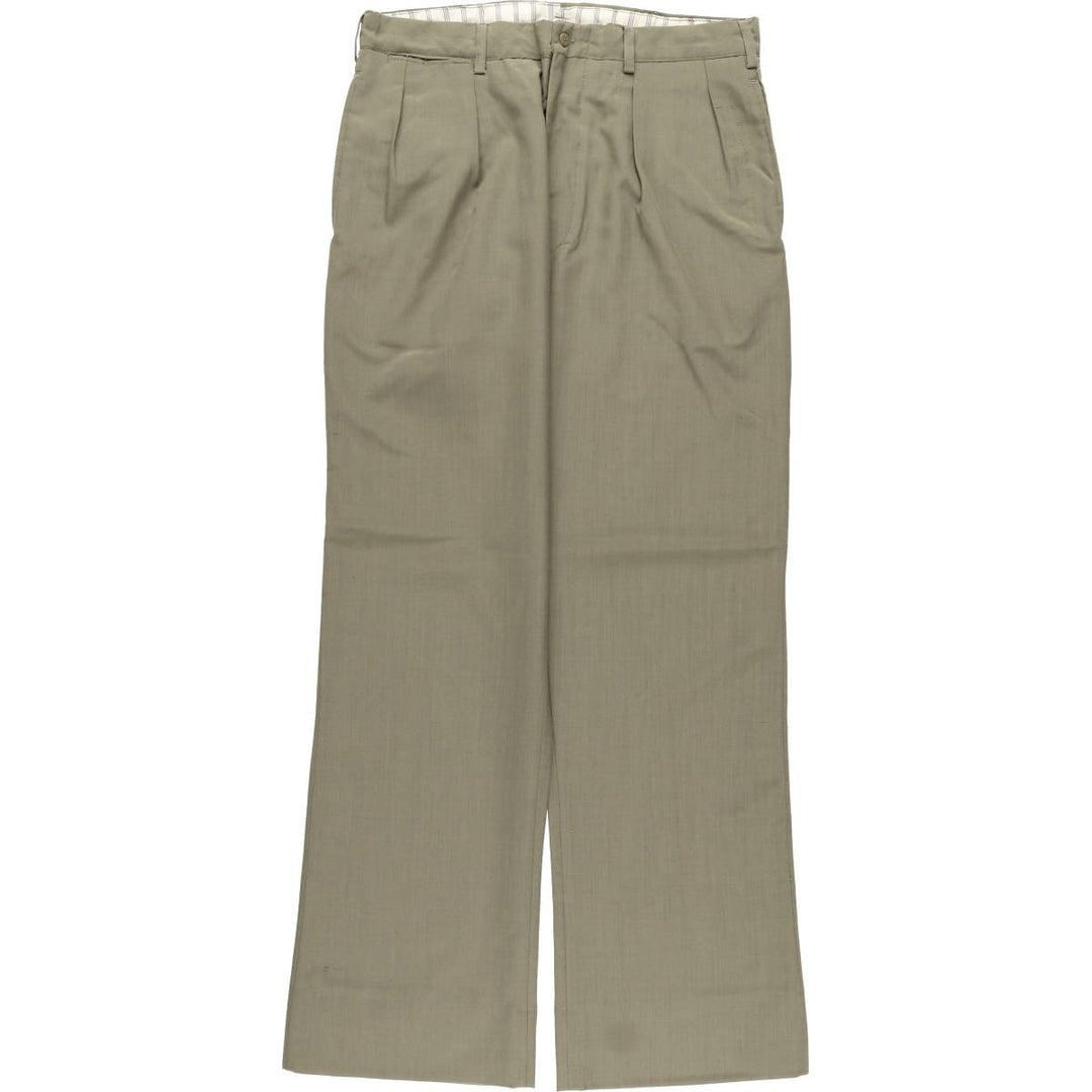 Vintage two-pleat slacks for men, size W33 unclear Khaki type Vintage Second Hand