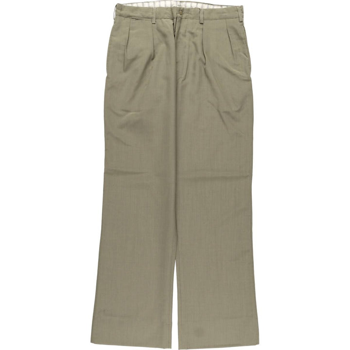 Vintage two-pleat slacks for men, size W33 unclear Khaki type Vintage Second Hand