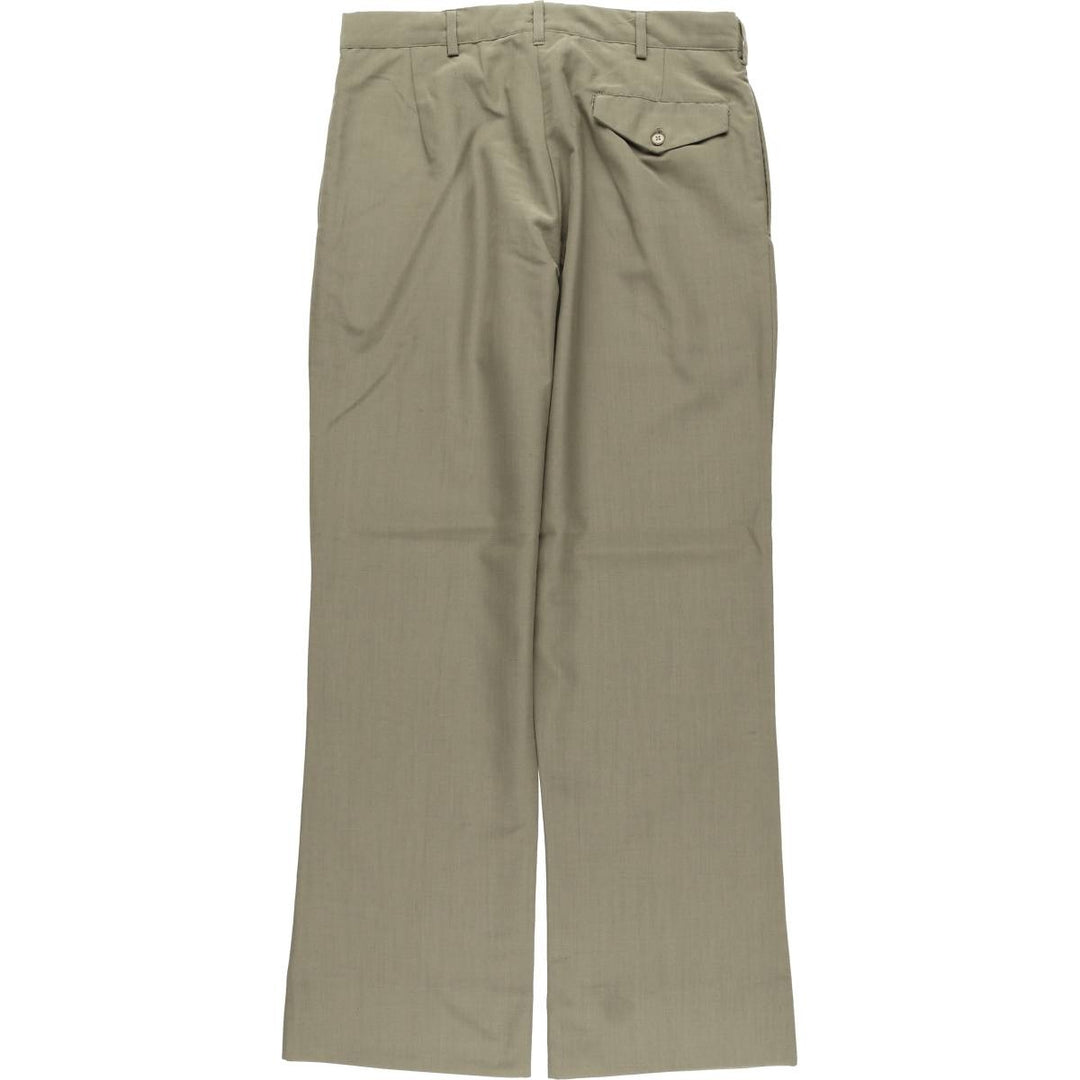 Vintage two-pleat slacks for men, size W33 unclear Khaki type Vintage Second Hand