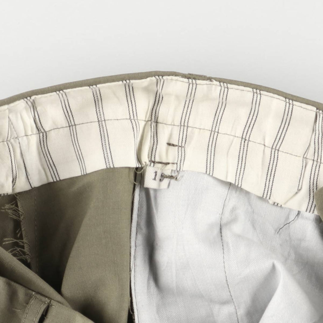 Vintage two-pleat slacks for men, size W33 unclear Khaki type Vintage Second Hand