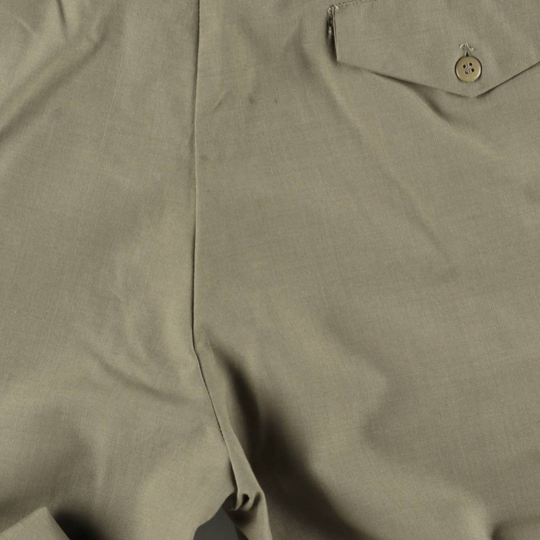 Vintage two-pleat slacks for men, size W33 unclear Khaki type Vintage Second Hand