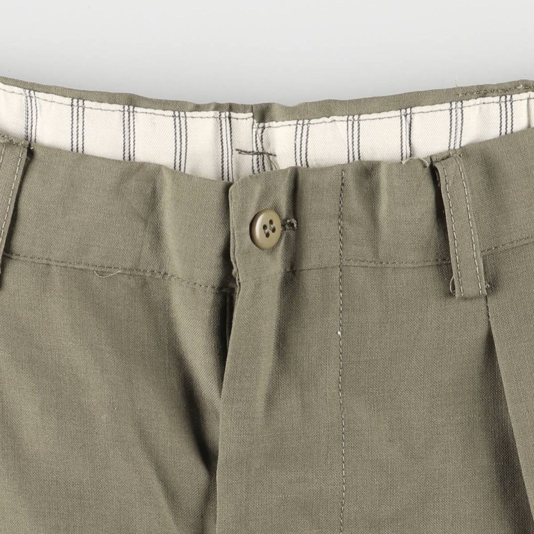 Vintage two-pleat slacks for men, size W33 unclear Khaki type Vintage Second Hand