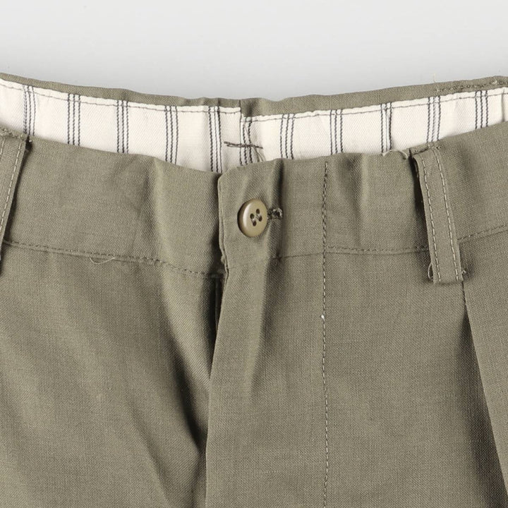Vintage two-pleat slacks for men, size W33 unclear Khaki type Vintage Second Hand