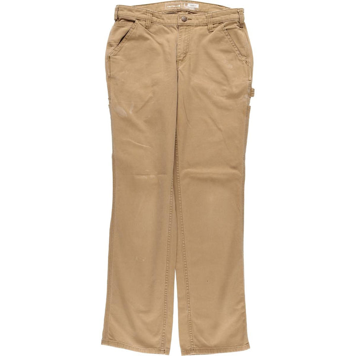 Carhartt Loose Fit Duck Painter Pants Women's XXL (w34) cotton ocher yellow type Vintage Second Hand