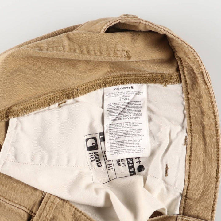 Carhartt Loose Fit Duck Painter Pants Women's XXL (w34) cotton ocher yellow type Vintage Second Hand