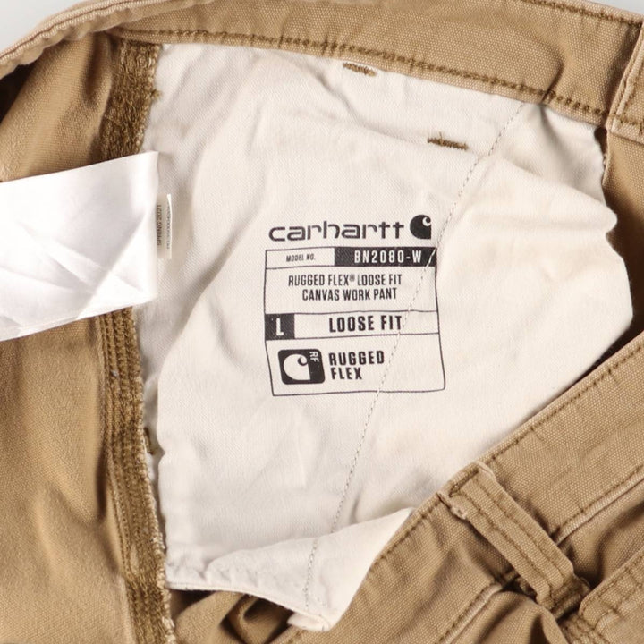 Carhartt Loose Fit Duck Painter Pants Women's XXL (w34) cotton ocher yellow type Vintage Second Hand