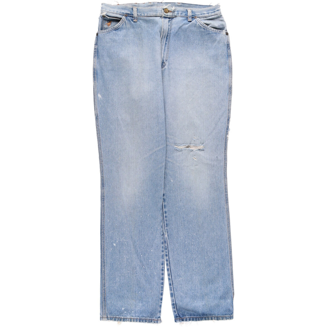 80s-90'S Wrangler Tapered Denim Pants Made in USA Women's XXL (w34) Vintage unclear blue type Vintage Second Hand