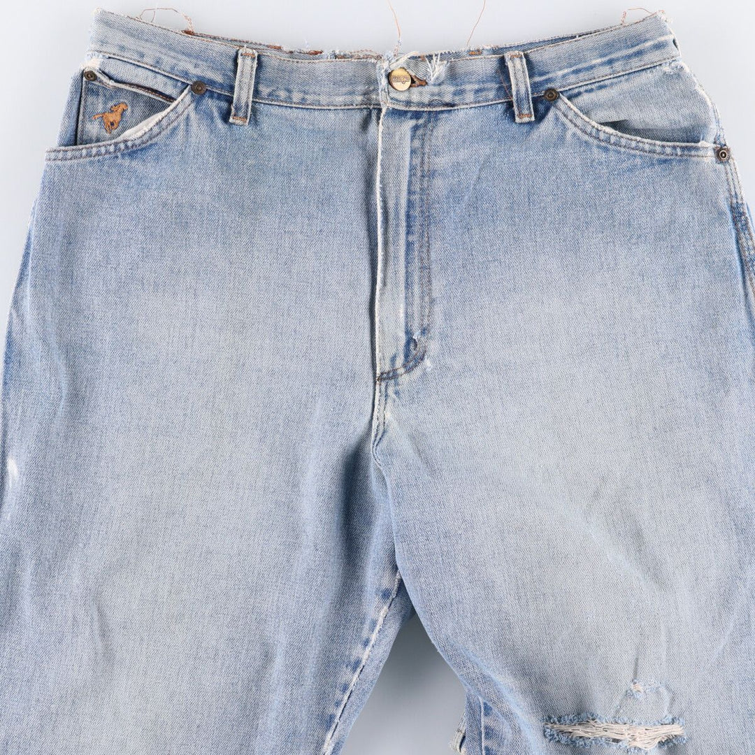 80s-90'S Wrangler Tapered Denim Pants Made in USA Women's XXL (w34) Vintage unclear blue type Vintage Second Hand