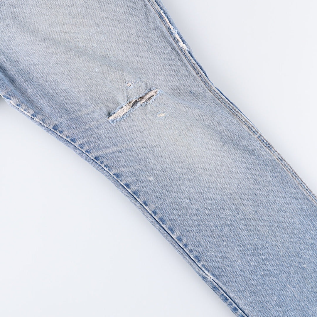 80s-90'S Wrangler Tapered Denim Pants Made in USA Women's XXL (w34) Vintage unclear blue type Vintage Second Hand