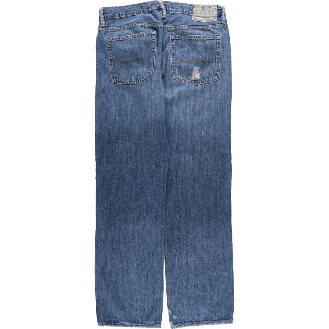 Ralph Lauren POLO RALPH LAUREN straight denim pants for men, W34 equivalent cotton blue type Vintage Second Hand
