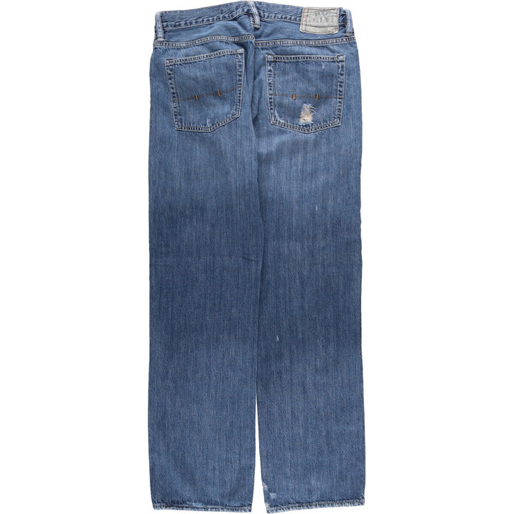 Ralph Lauren POLO RALPH LAUREN straight denim pants for men, W34 equivalent cotton blue type Vintage Second Hand