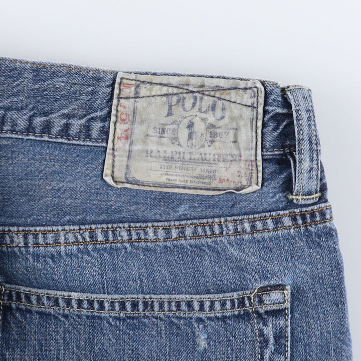 Ralph Lauren POLO RALPH LAUREN straight denim pants for men, W34 equivalent cotton blue type Vintage Second Hand