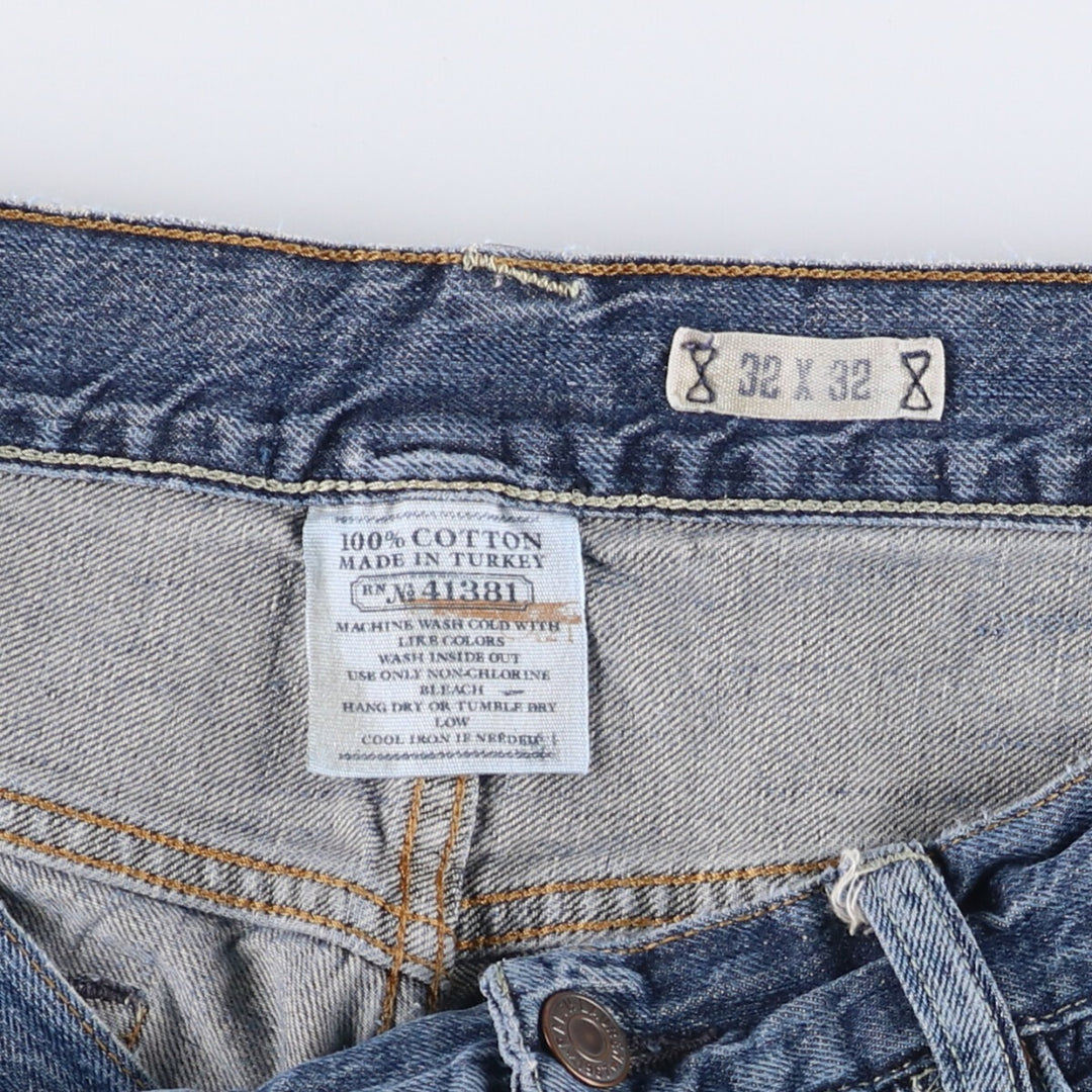 Ralph Lauren POLO RALPH LAUREN straight denim pants for men, W34 equivalent cotton blue type Vintage Second Hand