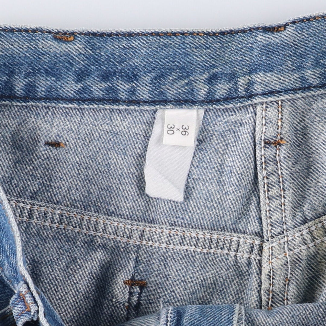 Dickies Straight Denim Pants for Men, W34 equivalent unclear blue type Vintage Second Hand