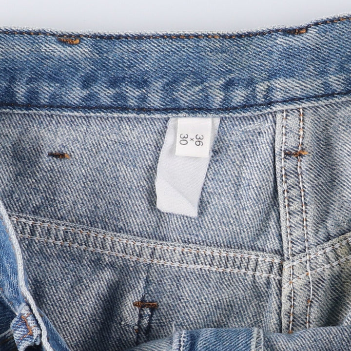 Dickies Straight Denim Pants for Men, W34 equivalent unclear blue type Vintage Second Hand