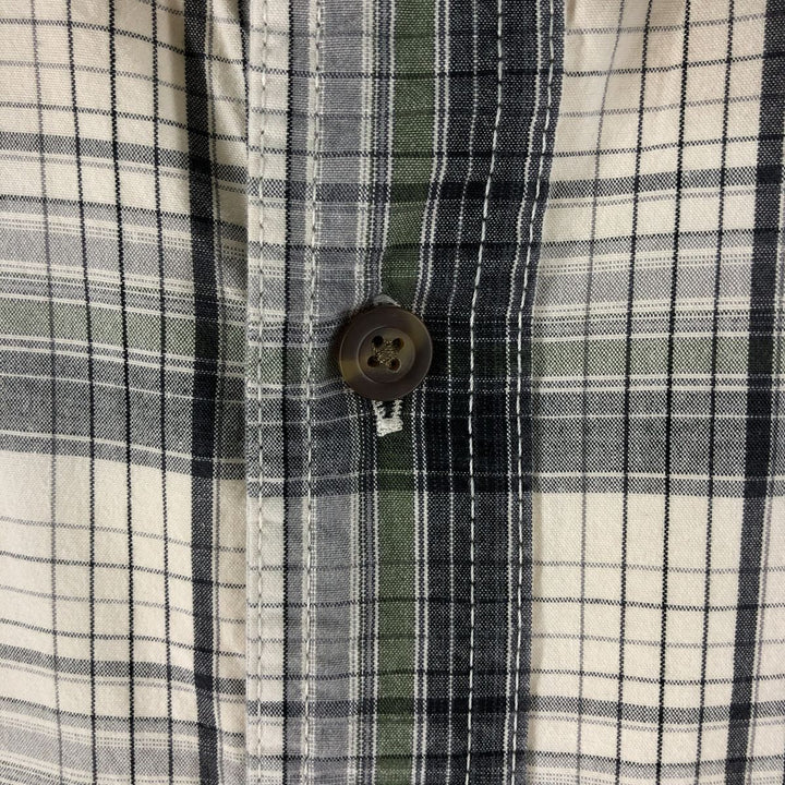 Carhartt Check Pattern Short Sleeve Work Shirt, Men's XL cotton ivory Vintage Second Hand