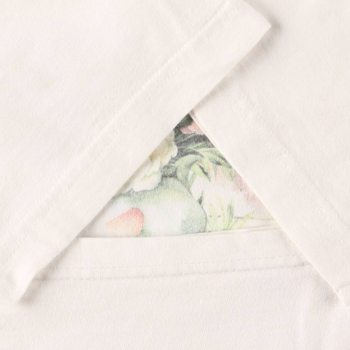 90'S HALLMARK floral print T-shirt, made in USA, women's size L, vintage cotton white type Vintage Second Hand