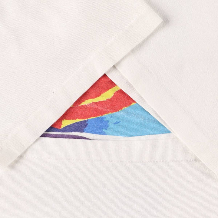 Vintage 90'S DANSKIN printed T-shirt, made in the USA, men's XL size cotton white type Vintage Second Hand