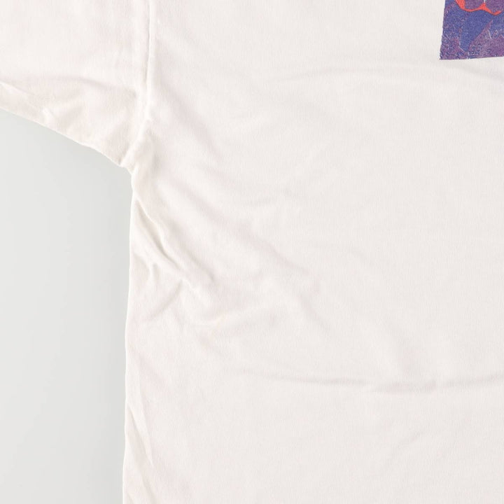 Vintage 90'S DANSKIN printed T-shirt, made in the USA, men's XL size cotton white type Vintage Second Hand