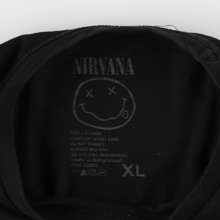 NIRVANA Nirvana Band T-shirt, Women's XL cotton black type Vintage Second Hand