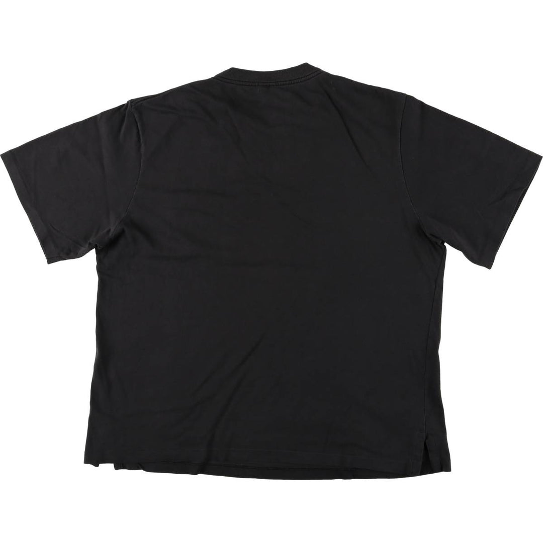 90'S LANDS' END plain pocket T-shirt made in USA, women's XL size, vintage cotton black type Vintage Second Hand