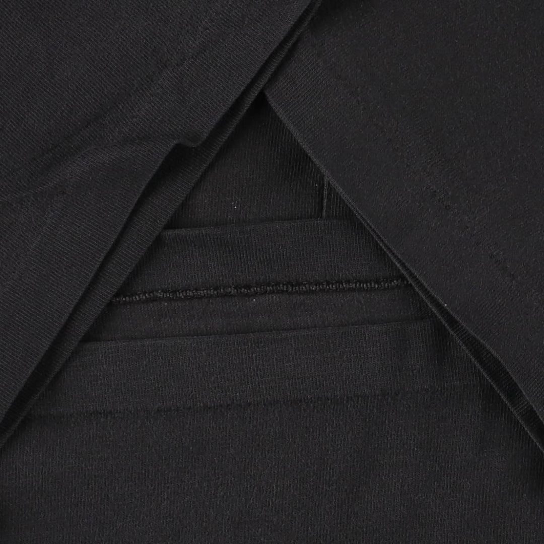 90'S LANDS' END plain pocket T-shirt made in USA, women's XL size, vintage cotton black type Vintage Second Hand