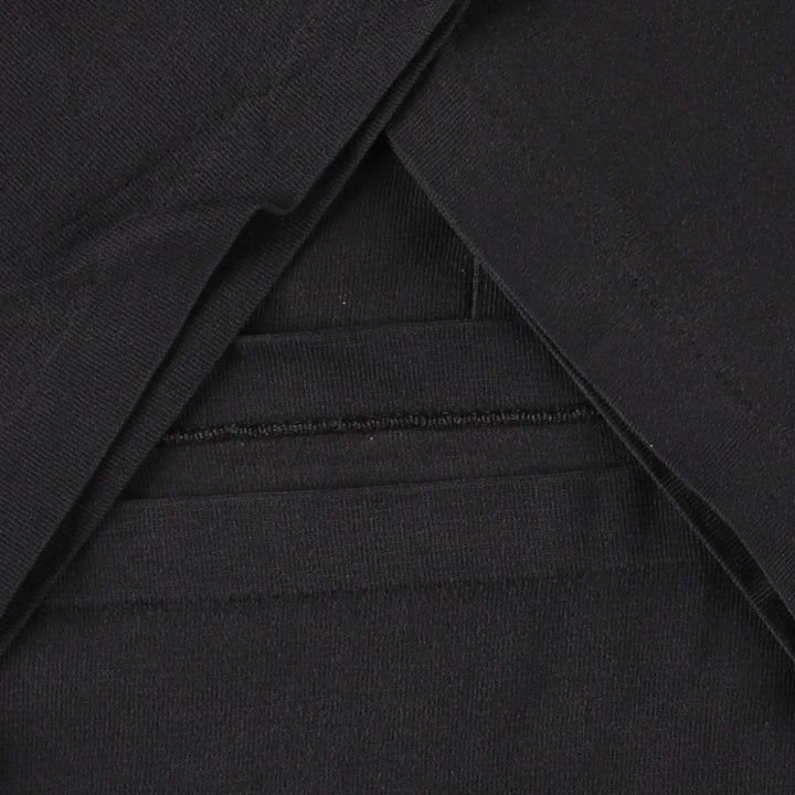 90'S LANDS' END plain pocket T-shirt made in USA, women's XL size, vintage cotton black type Vintage Second Hand