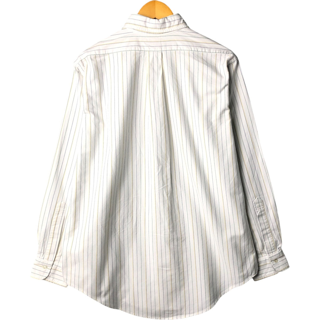 90'S Brooks Brothers MAKERS Long Sleeve Button-Down Striped Shirt Made in USA Men's Size L Vintage cotton white type Vintage Second Hand