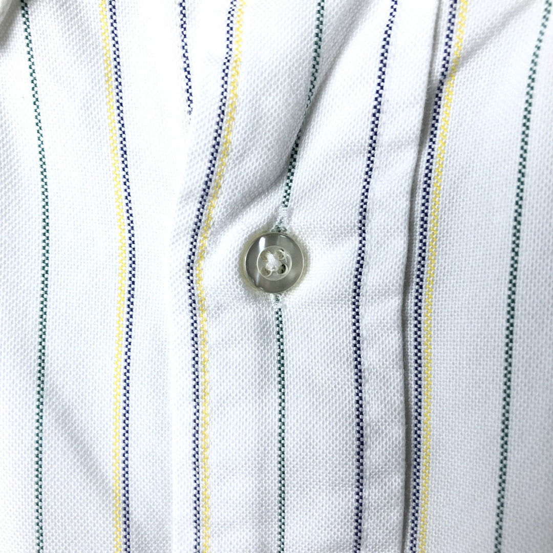 90'S Brooks Brothers MAKERS Long Sleeve Button-Down Striped Shirt Made in USA Men's Size L Vintage cotton white type Vintage Second Hand