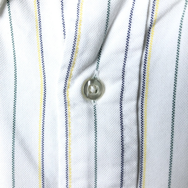 90'S Brooks Brothers MAKERS Long Sleeve Button-Down Striped Shirt Made in USA Men's Size L Vintage cotton white type Vintage Second Hand