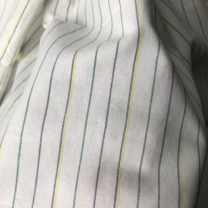 90'S Brooks Brothers MAKERS Long Sleeve Button-Down Striped Shirt Made in USA Men's Size L Vintage cotton white type Vintage Second Hand