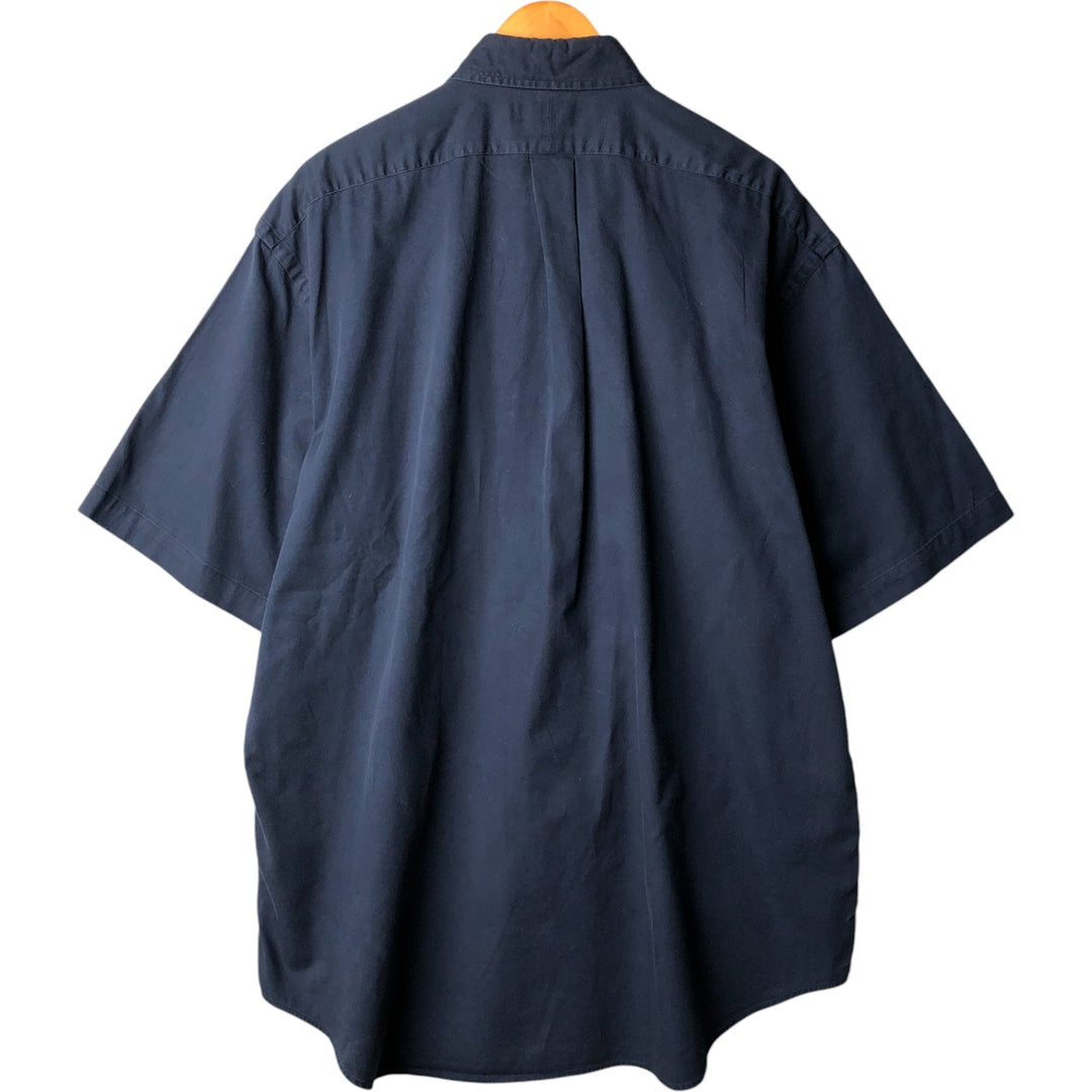 Ralph Lauren BLAKE short sleeve button down shirt, men's XL size cotton navy blue type Vintage Second Hand