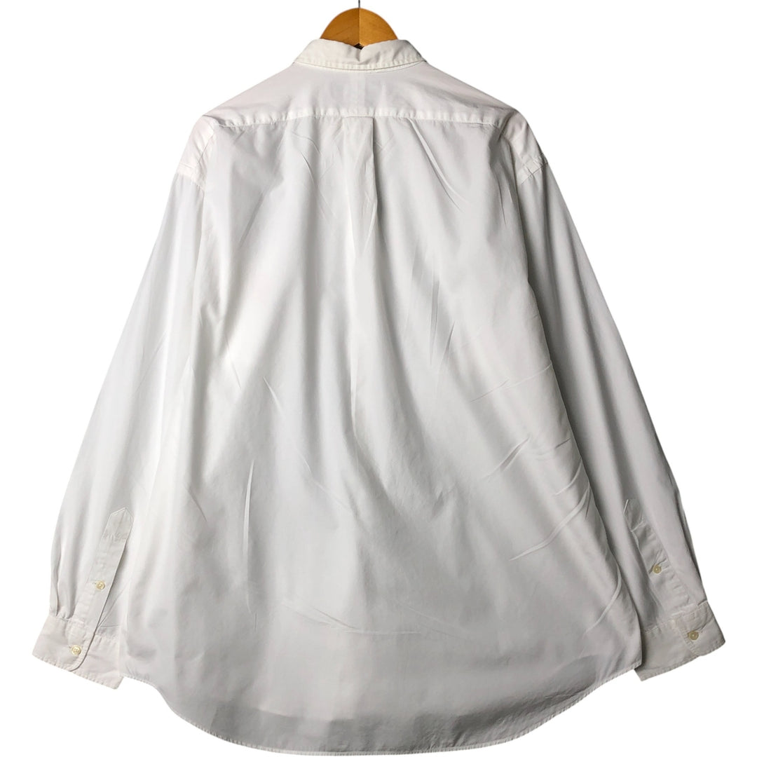 Ralph Lauren POLO by Ralph Lauren long sleeve cotton shirt, men's XL size cotton white type Vintage Second Hand