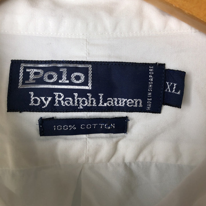 Ralph Lauren POLO by Ralph Lauren long sleeve cotton shirt, men's XL size cotton white type Vintage Second Hand