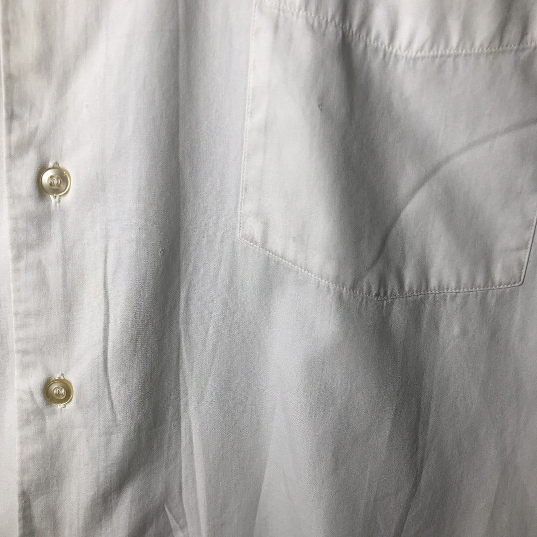 60s-70'S ARROW Long Sleeve Shirt Made in USA Men's XL Vintage unclear white type Vintage Second Hand