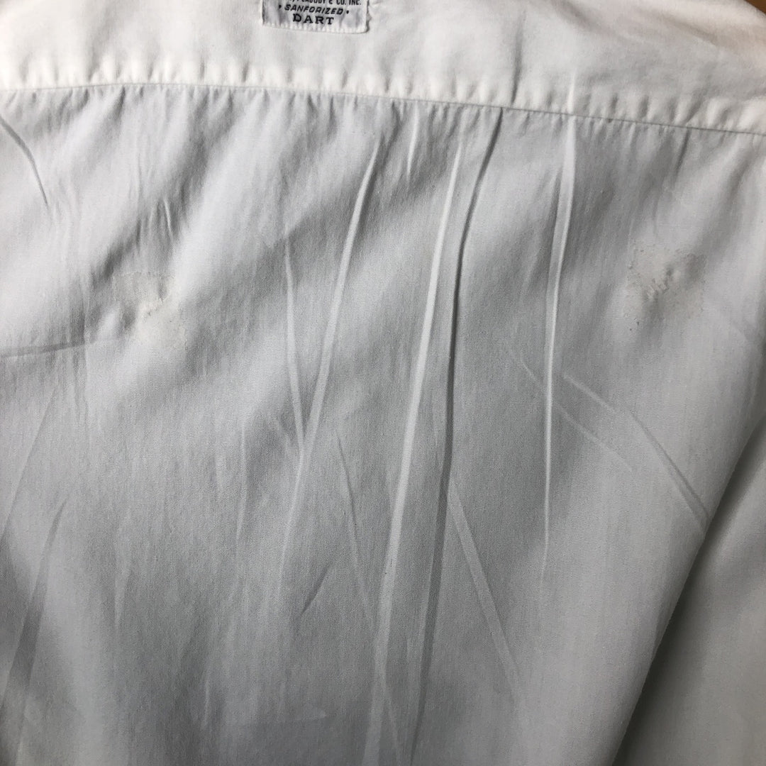 60s-70'S ARROW Long Sleeve Shirt Made in USA Men's XL Vintage unclear white type Vintage Second Hand