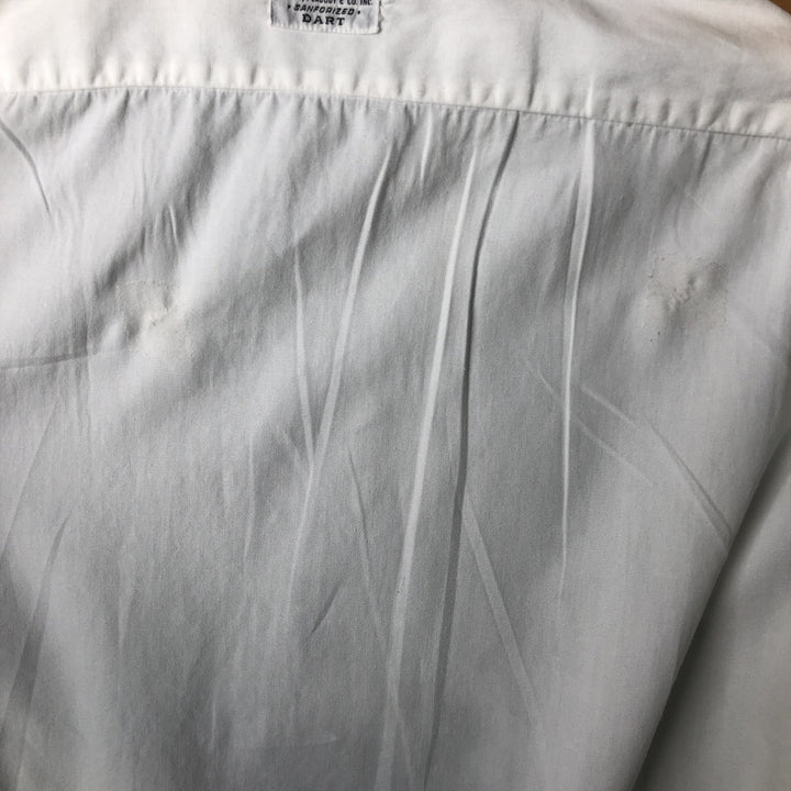 60s-70'S ARROW Long Sleeve Shirt Made in USA Men's XL Vintage unclear white type Vintage Second Hand