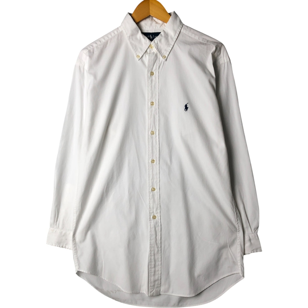 Ralph Lauren Classic Fit Long Sleeve Button Down Shirt, Men's Size L cotton white type Vintage Second Hand