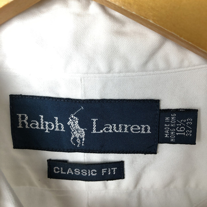 Ralph Lauren Classic Fit Long Sleeve Button Down Shirt, Men's Size L cotton white type Vintage Second Hand