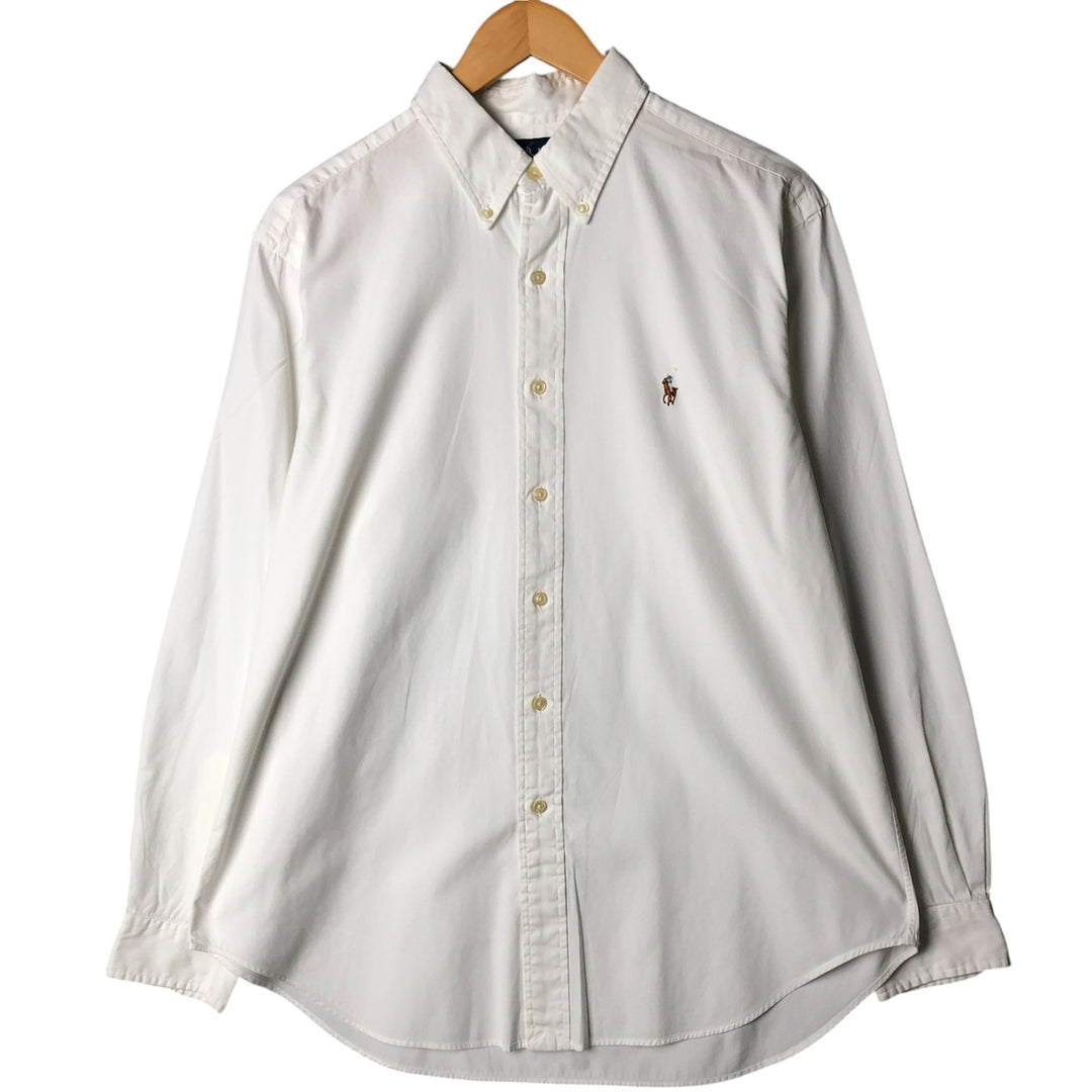 Ralph Lauren Classic Fit Long Sleeve Button Down Shirt, Men's Size L cotton white type Vintage Second Hand