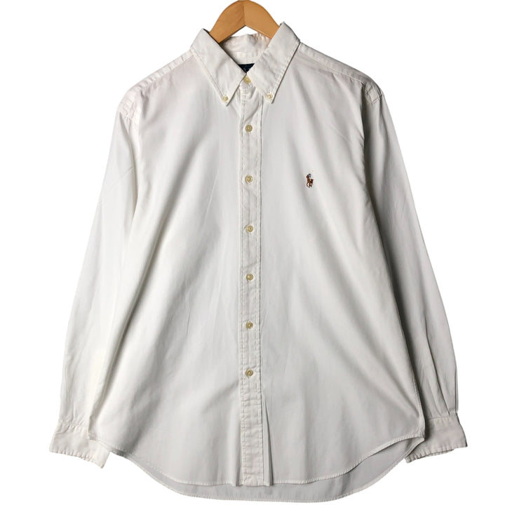 Ralph Lauren Classic Fit Long Sleeve Button Down Shirt, Men's Size L cotton white type Vintage Second Hand