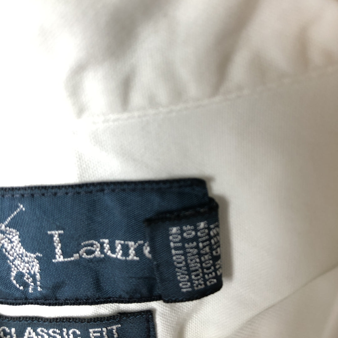 Ralph Lauren Classic Fit Long Sleeve Button Down Shirt, Men's Size L cotton white type Vintage Second Hand