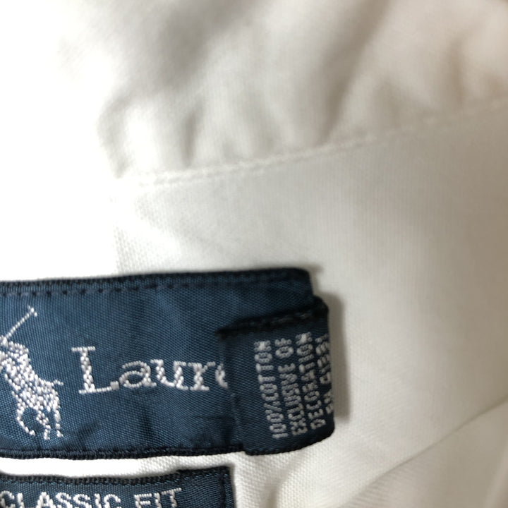 Ralph Lauren Classic Fit Long Sleeve Button Down Shirt, Men's Size L cotton white type Vintage Second Hand