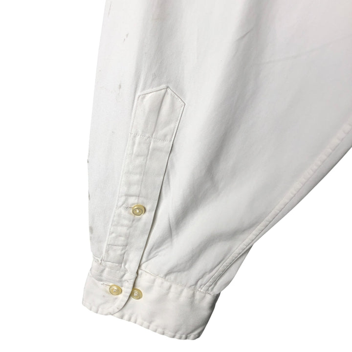 Ralph Lauren Classic Fit Long Sleeve Button Down Shirt, Men's Size L cotton white type Vintage Second Hand