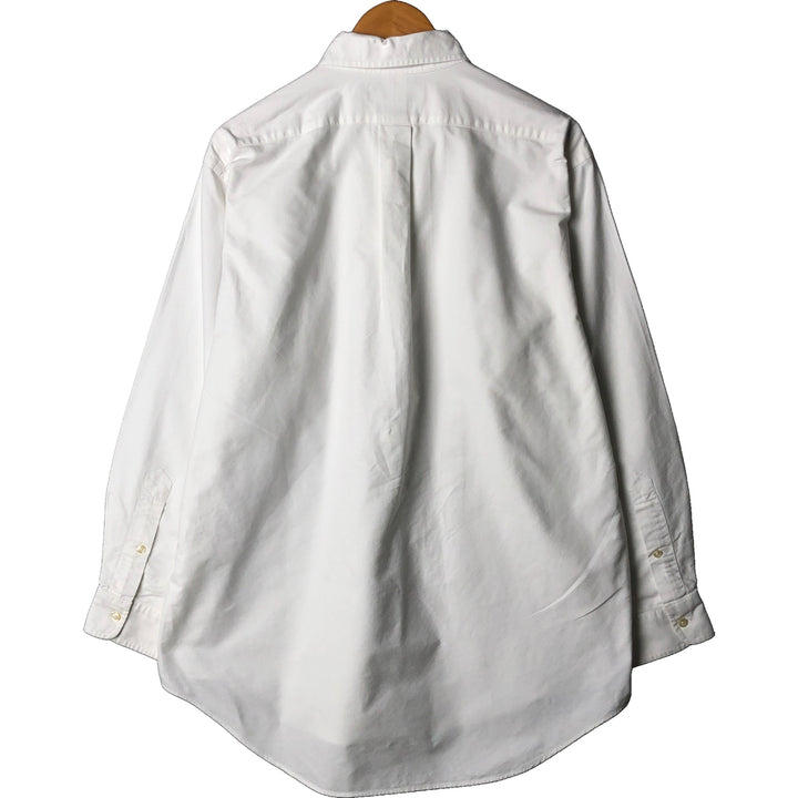 Ralph Lauren YARMOUTH long sleeve button down shirt, men's size L cotton white type Vintage Second Hand